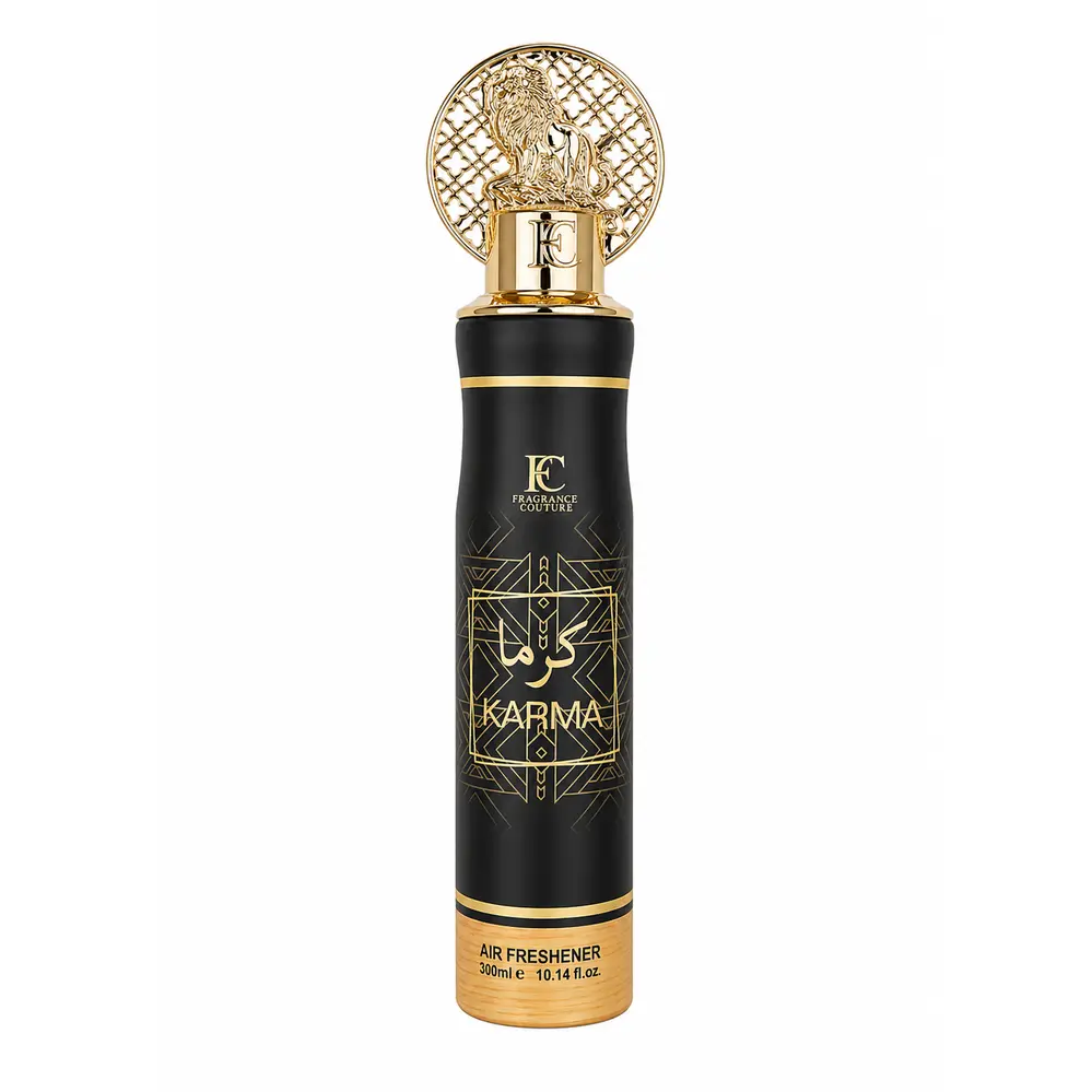 Fragrance Couture "KARMA" Highly Scented Aroma Freshener Spray - 300ML (10.14 FL.OZ.), Eliminate Odor Freshener Spray, Freshener Sprays