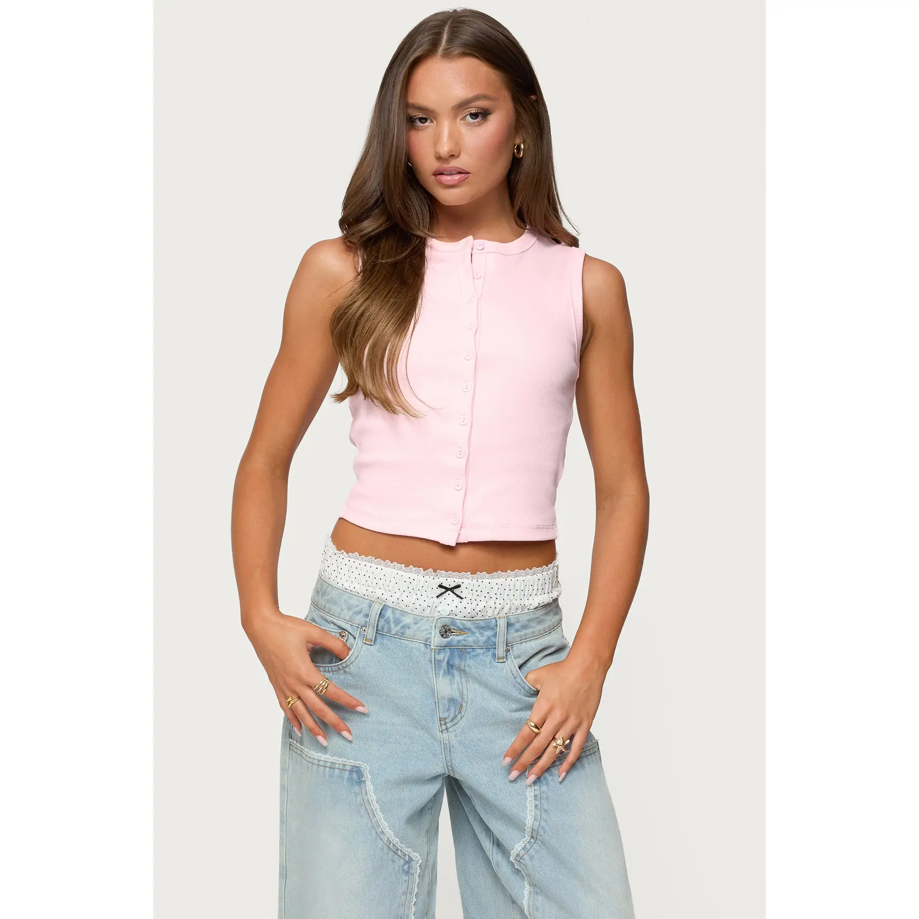 Basel Button Up Tank Top