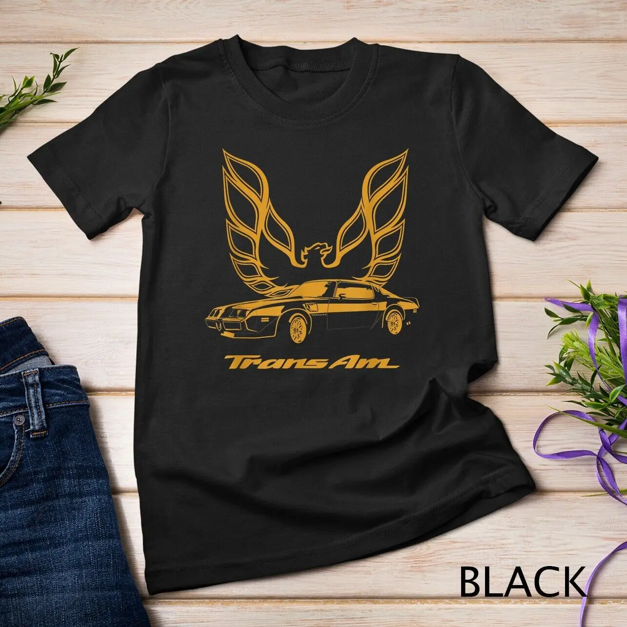 Firebird Trans Am muscle car classic american car vintage Unisex T-shirt Cotton Fabric