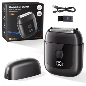Electric Foil Shavers for Men: Compact Grooming Gift for Home & Travel, Mini Electric Razor with 3 Floating Blades, IPX7 Waterproof Foil Shaver, USB-C Rechargeable Shavers for Men with Travel Lock
