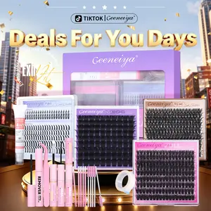 [EXHAUST]Geeneiya 5 Styles Lash Clusters Kit, Volume/ Mega/ Full/ Bottom Eyelash Clusters Extensions with Everything You Need for Beginners and Proficient, DIY at Home Easily DealsForYouDays