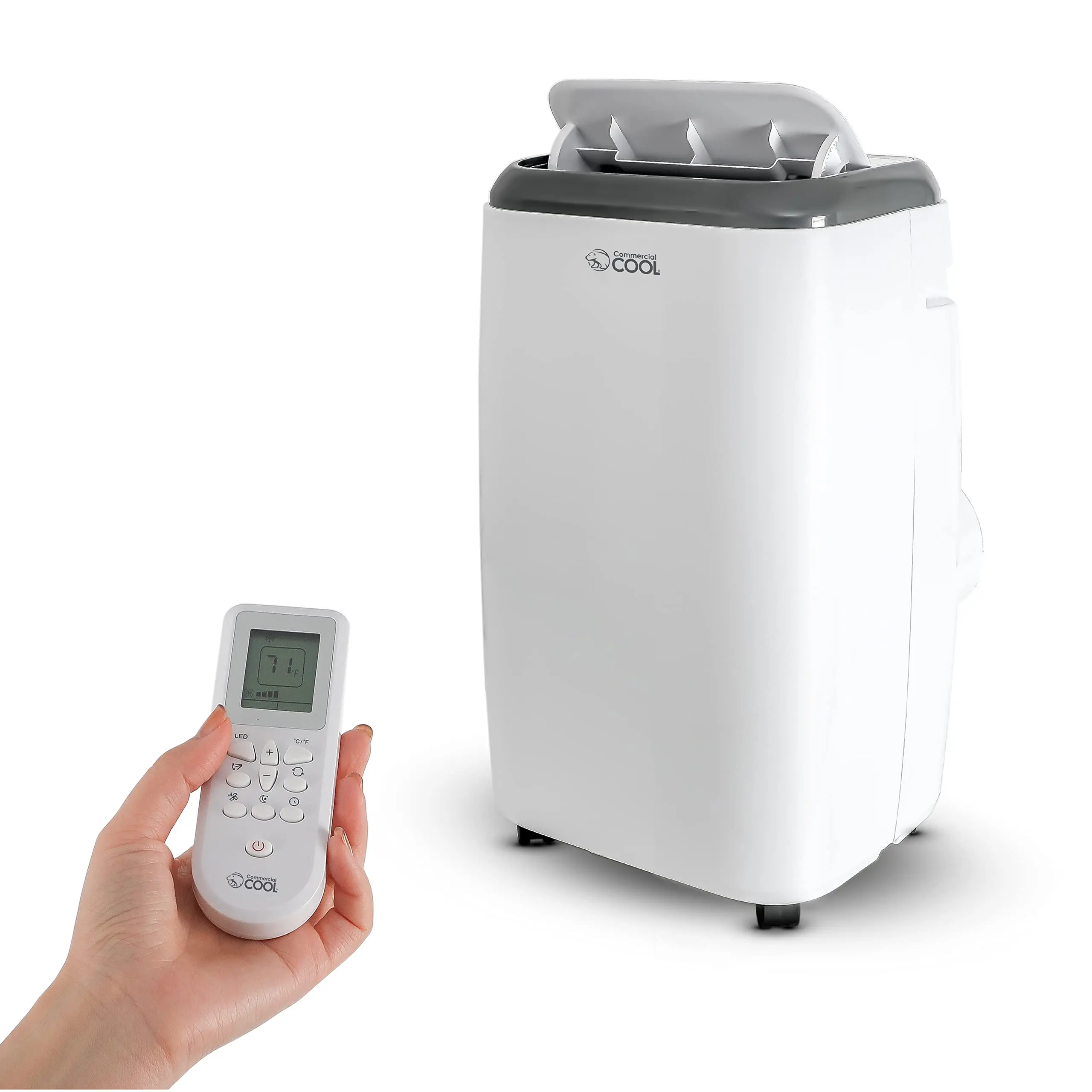 Commercial Cool Portable Air Conditioner 10,000 BTU (6,000 BTU SACC), Dehumidifier & Fan, Bedroom AC Unit with Full Function Remote Control, Covers up to 450 Sq. Ft., CPT06WB, White