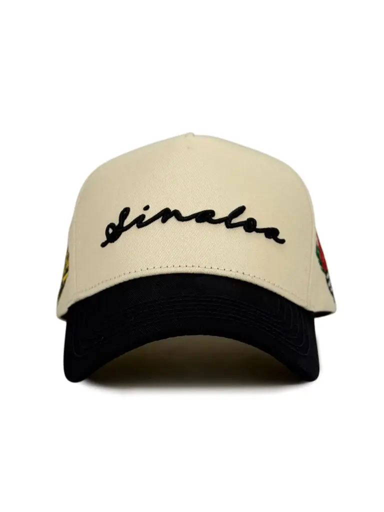 " SINALOA "  Signature Cap ( Cream / Black )