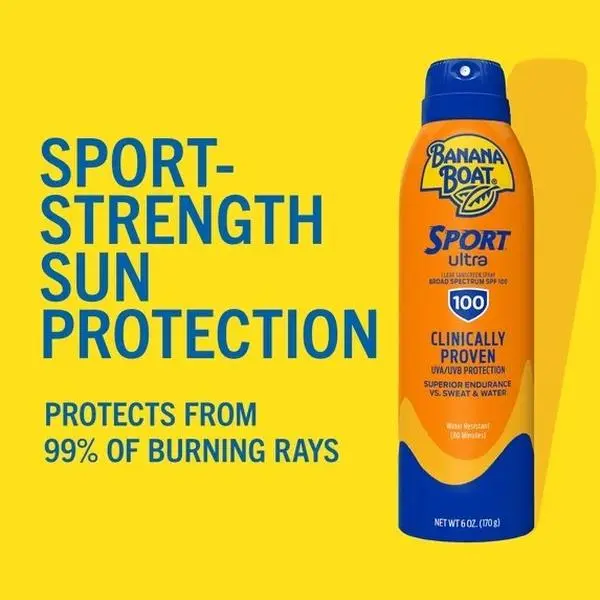 Banana Boat Sport Ultra SPF 100 Spray de Protector Solar, Protector Solar en Spray Transparente, Bloqueador Solar para Adultos, 6 oz