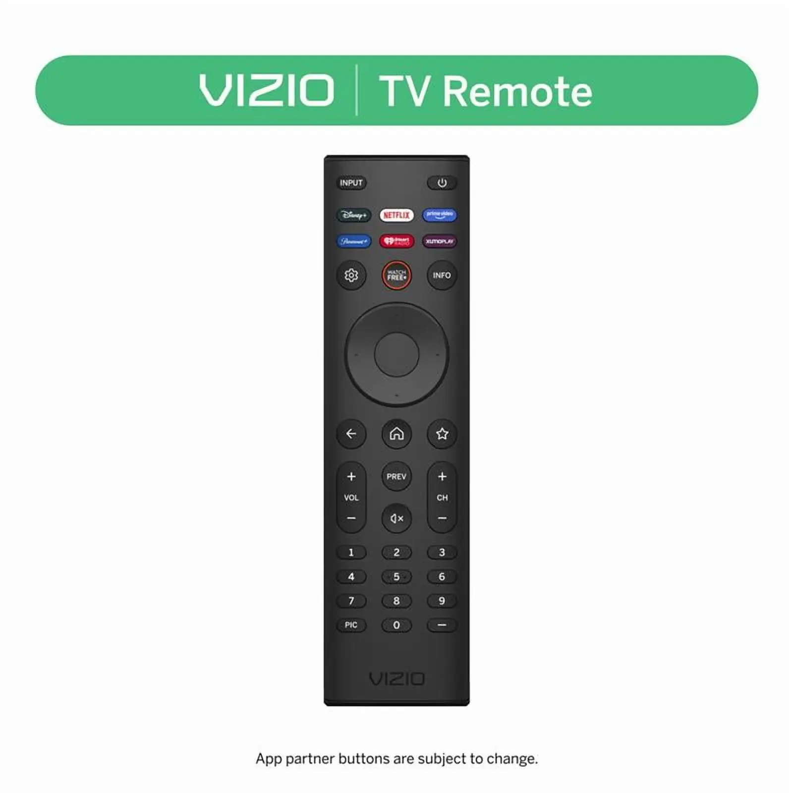 VIZIO TV Remote (Universal) - XRT140 VIZIO TV Remote (Universal) - XRT140