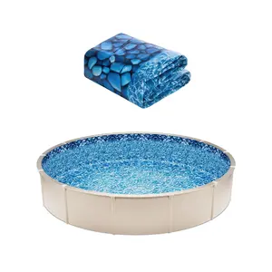 fathersdaygift VEVOR 8-ft Round Above Ground Pool Liner, Overlap Pool Liners, Standard Gauge Vinyl, 48-to-54inch Wall Height, Designed for Steel Sided Above-Ground Swimming Pools