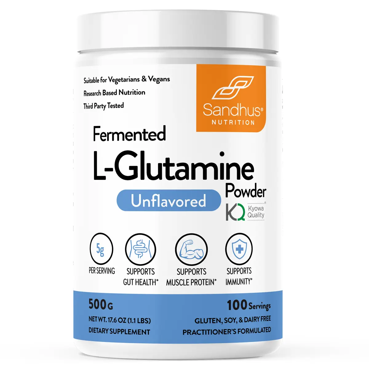 【Sandhus】L-Glutamine GMO Free Gluten Free Dairy Free Healthcare Edible