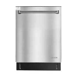 24 Inch In Dishwasher, Stainless Steel Tub, 14 Place Settings and 8 Washing Programs, 23.82x 25.2x 33.78 Inch Low-Noise Dishwashing Machine with Upper/ Lower Racks and Zoned Storage