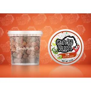 Spicy Tajin Cotton Candy Gushers - CandyRush Sweet & Spicy flavor Sweet Chewy Snack Candies Fruit Blast Gushies