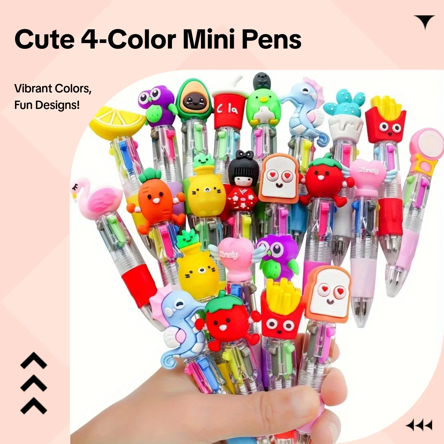 MIUVA Random 20/30/50Pcs Mini Multicolor Pens in One 4-in-1 Cute Pens Bulk for Kids, Fun Kawaii Ballpoint Pen for Birthdays and Children's Party Favors Gifts, Teacher School Supplies Gift Student Gift mid year sale deals for you restock summerwins