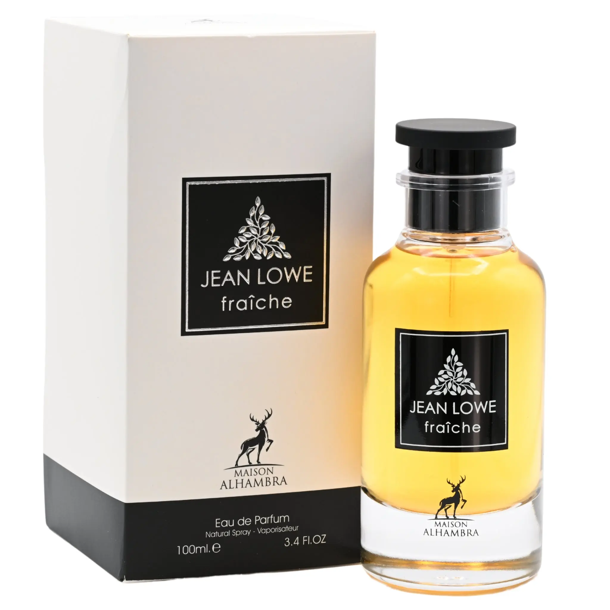 Maison & Co. Jean Lowe Fraiche Men's Eau de Parfum (3.4 fl oz) - EDP Perfume Fragrance, Elegant, Alluring, Long-Lasting Men's Cologne, Woody Amber Scent with Woody Cedarwood Notes, New Boxed Fragrances, Woody Amber Fragrance