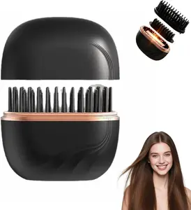 Mini Smooth Adjustable Hair Straightener Comb - 2-in-1 Cordless Hair Styling Iron with 3-Speed Temp Control, Fast Heating, Anti-Scald Shell, Ideal for Travel & Home Use, Perfect Party Gift