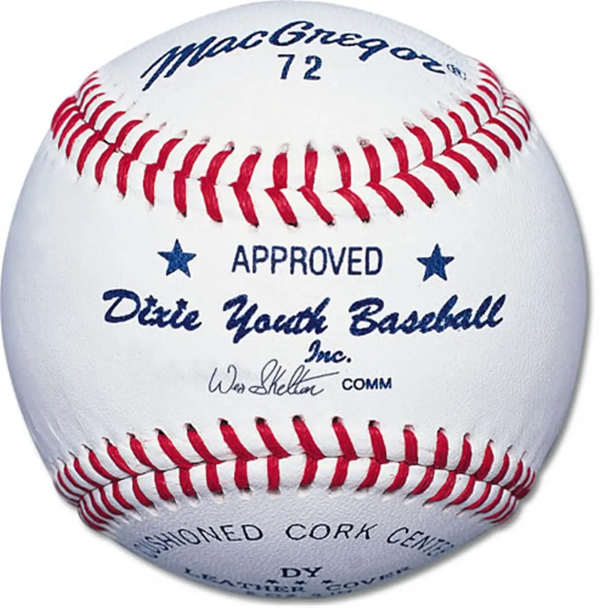 212 MAIN Official Dixie Youth #72 Baseballs - Cork Core, Alum-Tanned Cowhide Cover, Highest Quality Available, 1 Dozen, for Youth Baseball Players & League Play