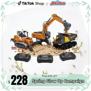 【Last Chance! 】Collector's grade 1:50 alloy RC excavator engineering vehicle model. Precise remote control, multi-section movable light and sound effects, Ideal for adult collectors and professional RC enthusiasts, Best gift