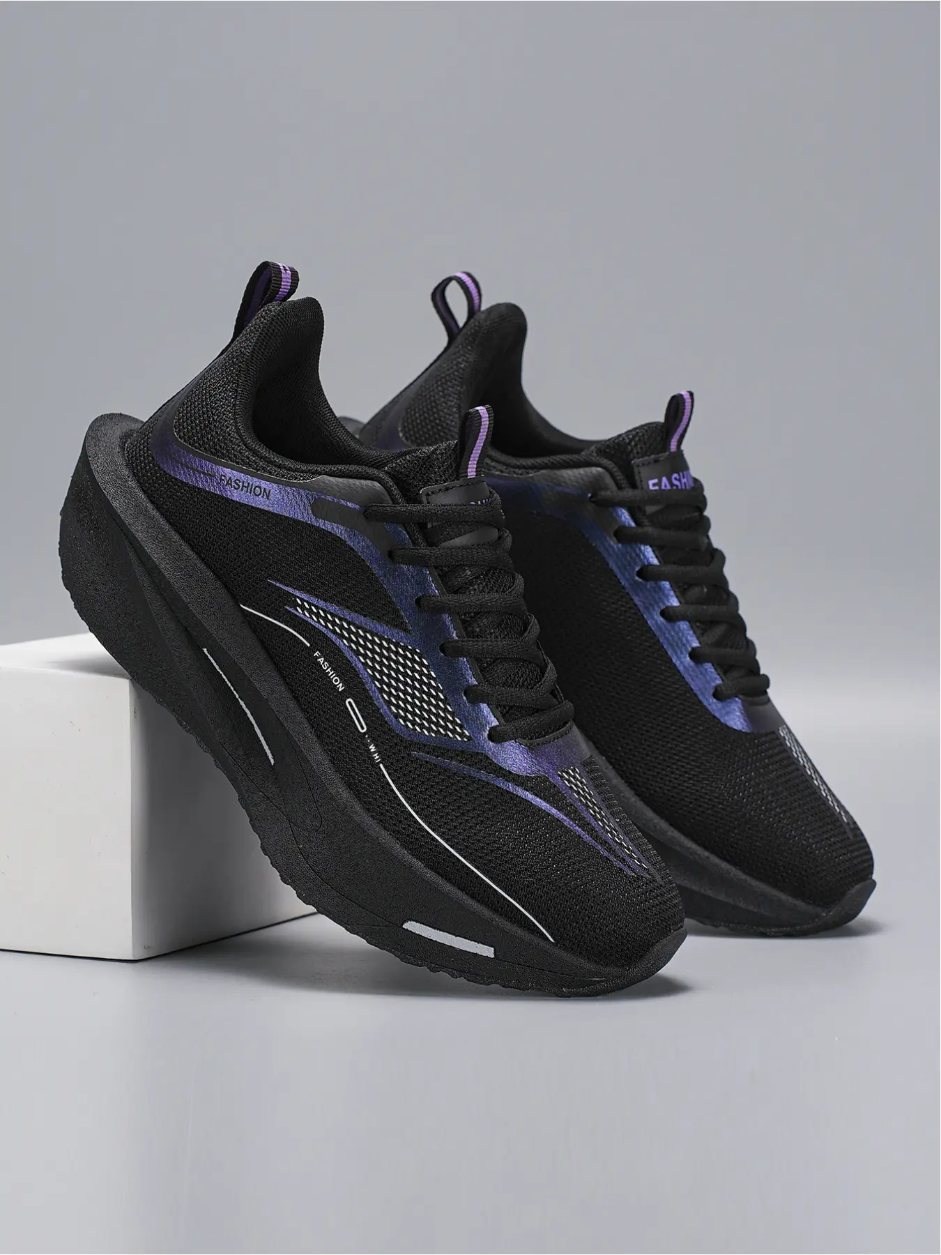 1 Pair Big Size Sporty Running Shoes | Pro Training Style | Tough Breathable Upper + High-Responsive Midsole | For Marathons / Interval Training / Outdoor Running Athletic Shoes Running Sneakers