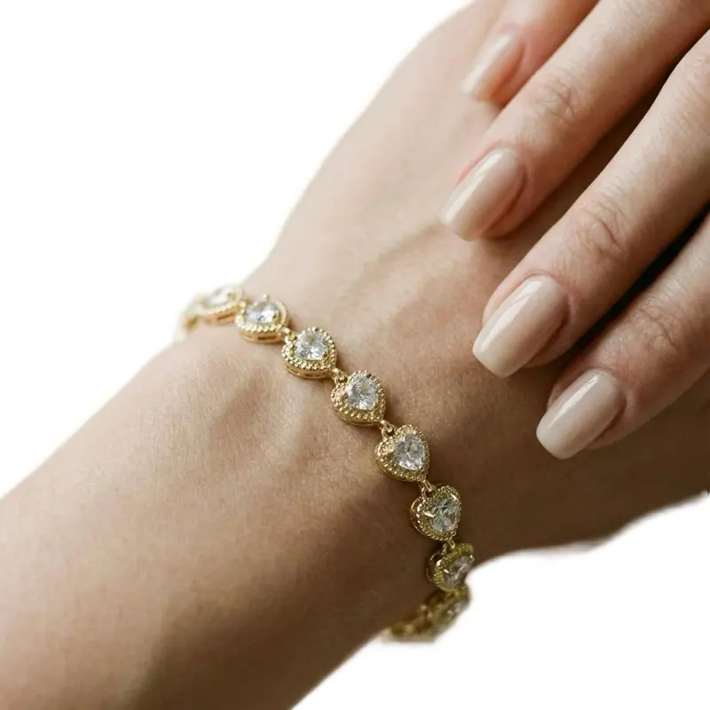 Diamond heart bracelet