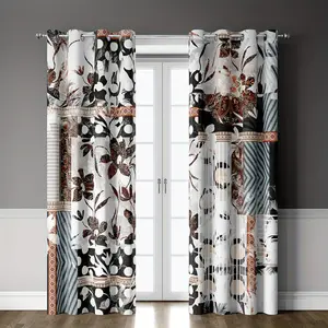 2pcs Paisley Blackout Curtains 63 84 Inch Length 2 Panels Ruter Damask Medallion Farmhouse Vintage Floral Print Thermal Insulated Darkening Drapes Window Treatment for Bedroom Living Room Window Treatment Sets Home Decor Machine Wash All Seasons