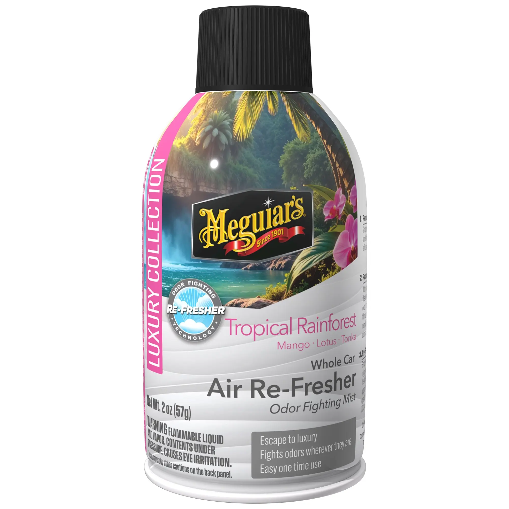 Meguiar's Whole Car Air Re-Fresher Odor Fighting Mist - Tropical Rainforest Scent - 2 oz