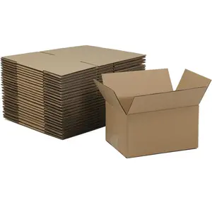 7x5x4 Inches Brown Corrugated Cardboard Shipping Boxes, 25 Pack - Durable Packaging Boxes for Small Business Shipping, Mailing, Packing and Storage