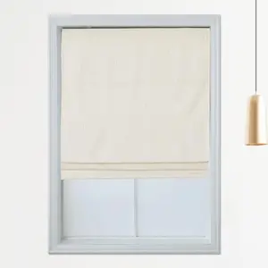 Modern Blackout Roman Shade - Cordless No-Drill easy install Energy Efficient Light-Filtering | Shadisfy