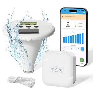 WiFi Pool Alarm, Zuomeng Solar Wave Pool Alarm with Optimal Sensitivity, Remote Control by App, Dual Alarming via Device & App, Offering Extra Protection for Your Child and Pet