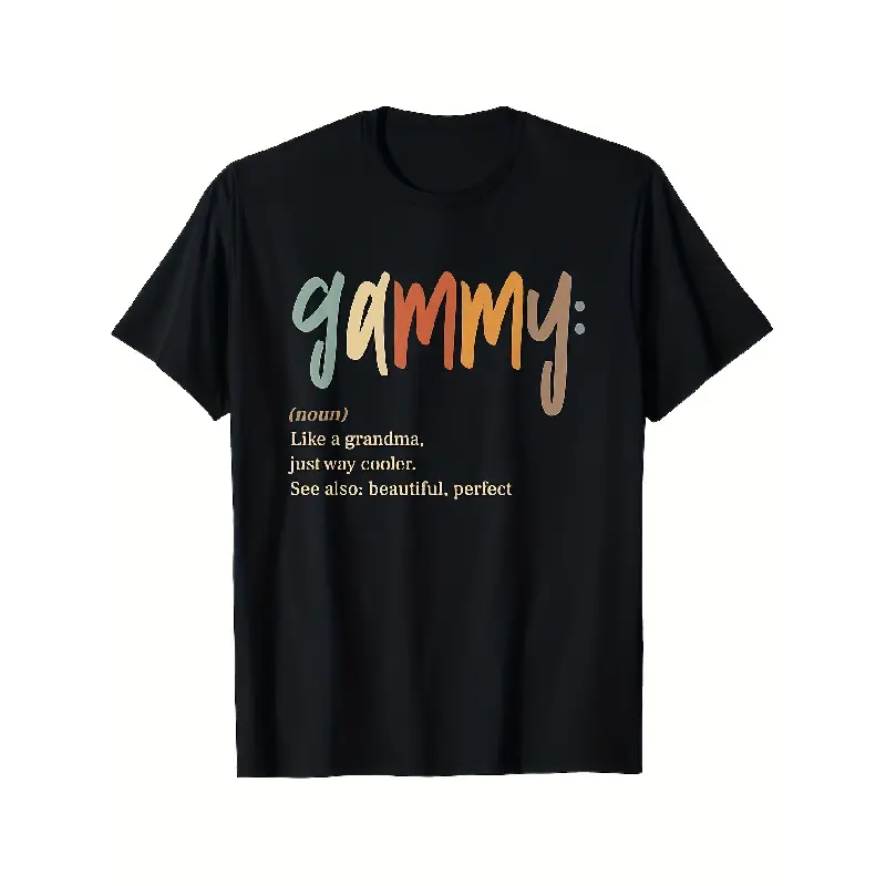 Gammy Definition Funny Grandma T Shirt Halloween Thanksgiving Christmas Gift for Men Women Family Friends S Xxxl Black