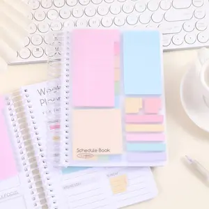 72-sheet undated A5 spiral weekly planner with colored tabs, customizable weekly schedule, goal tracking, gratitude and wellness sections, and multi-shaped sticky notes - Durable paper planner for teens, students and professionals