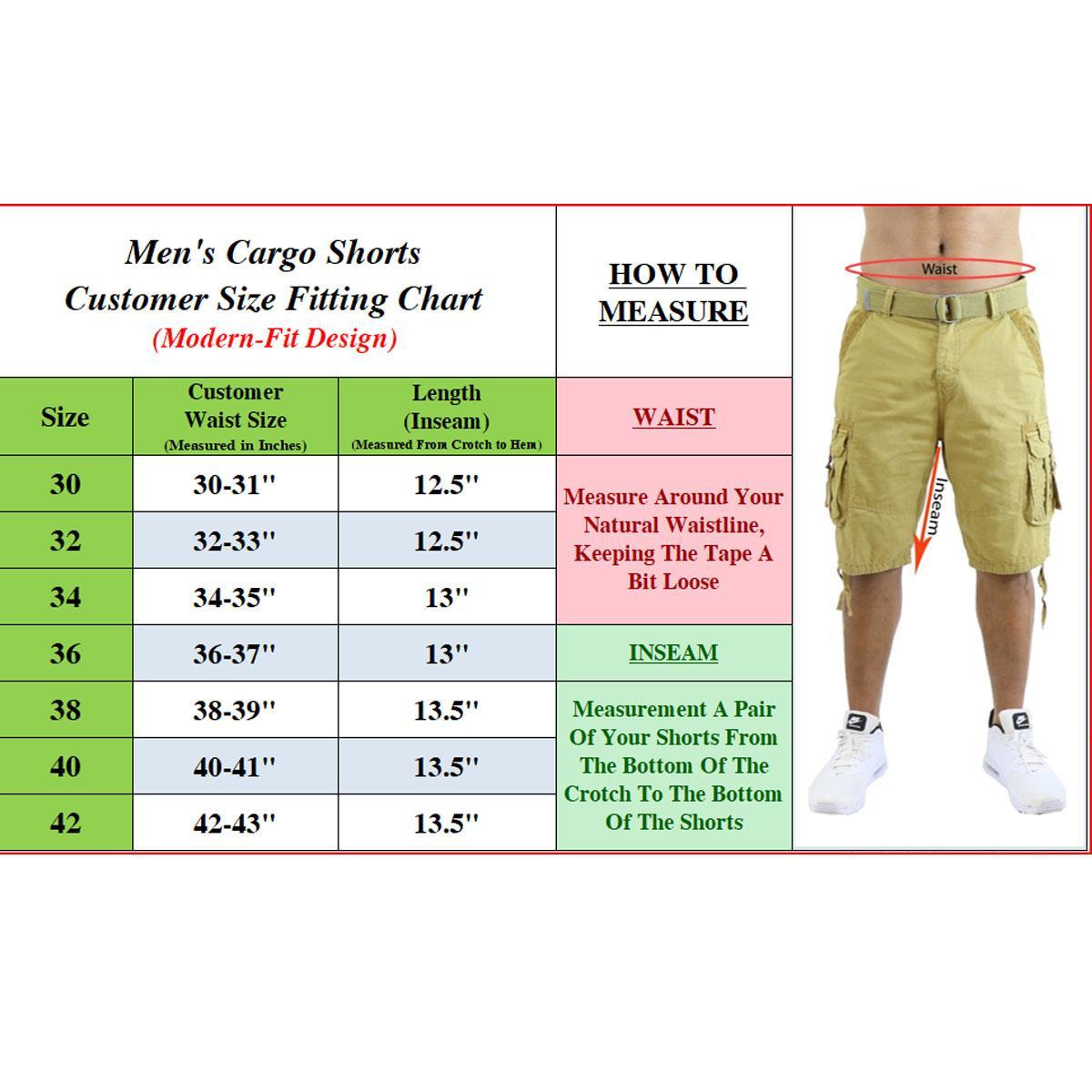 Men's Distressed Cotton Cargo Belted Shorts