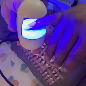 JODSONE 154pcs New Upgrade French Gel Nail Tips Kit French Tip Press on Nails Soft Fack Nail Tips Gel Nail Glue,Builder Gel,Top Coat,Nail Lamp All Included for Nail Art Easy DIY