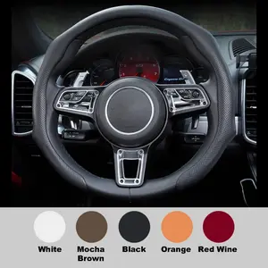 Napa Nappa Leather Steering Wheel Cover - New Quick Turn, Non-Slip, Breathable, Ultra-Thin, Universal Grip Cover, Suitable for Four Seasons, Car Accessories, Special Gift