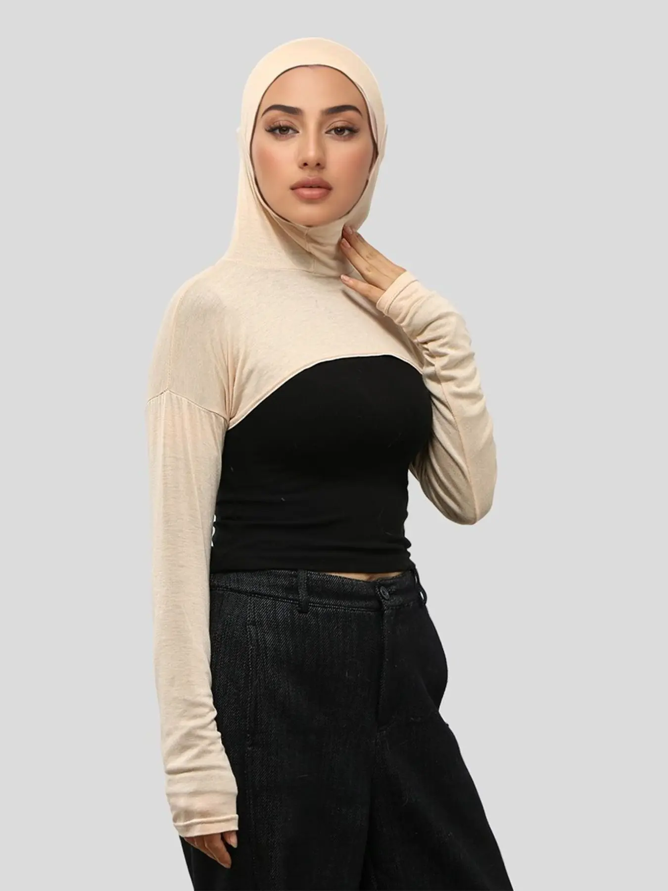 Women's Fashion Casual Plain Neck Sleeve Covers, Lightweight Breathable Sunscreen for Daily Outing, For Muslim Modesty, Islamic Arab Women, Essential for Summer, Perfect Gift