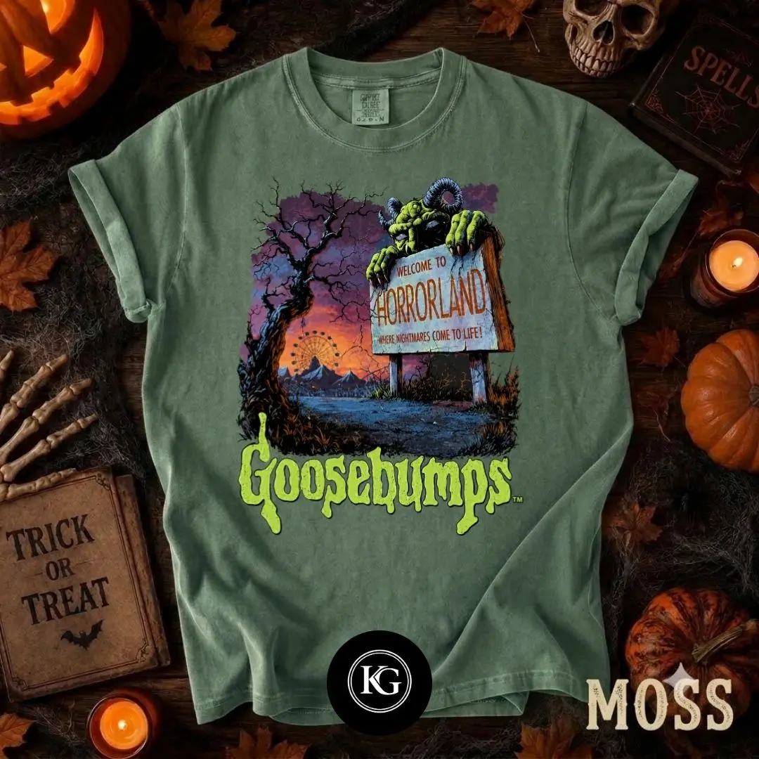 Comfort Colors Halloween Goosebumps T-Shirt, Spooky Horror Graphic Tee, Retro Halloween Shirt, Creepy Fall Season Unisex Top