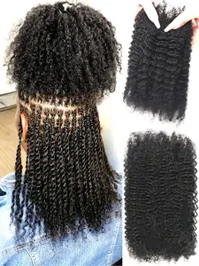 Afro Kinky Curly Bulk Human Hair For Braiding Human Hair Bulk Hair For Dreadlock Natural Color African Braids Hair