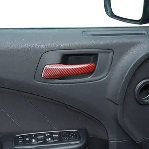 Custom Car Interior Door Handle Decor Cover Trim, Automotive Accessory for Dodge Charger/Chrysler 300C 2011+, Car Interior Decoration Stickers