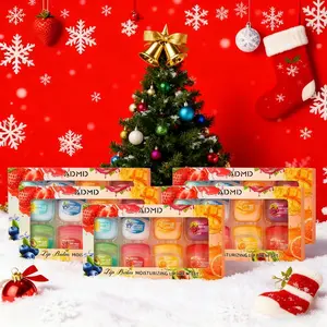 8pcs Fruit Flavored Night Lip Balm - Moisturizing & Nourishing Lip Care for Soft & Smooth Lips - Festive Gift Set with 8 Variants Christmas Winter Party Family Gift Night Lip Mask Valentine's Day