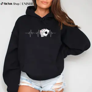 Gambler Card Game Hoodie – Stylish Unisex Long Sleeve Poker Top