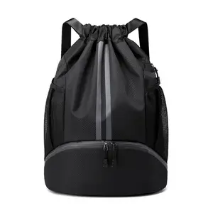 Unisex Lightweight Oxford Fabric Drawstring Backpack - Large, Water-Resistant Nylon Outdoor Sports Bag with Drawstring Top for Gym, Outdoor Hiking
