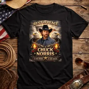RIP Chuck Norris Shirt, Western Legend Shirt, Chuck Norris Memorial T-Shirt, Sweatshirt, Hoodie, Gift for fan TTE
