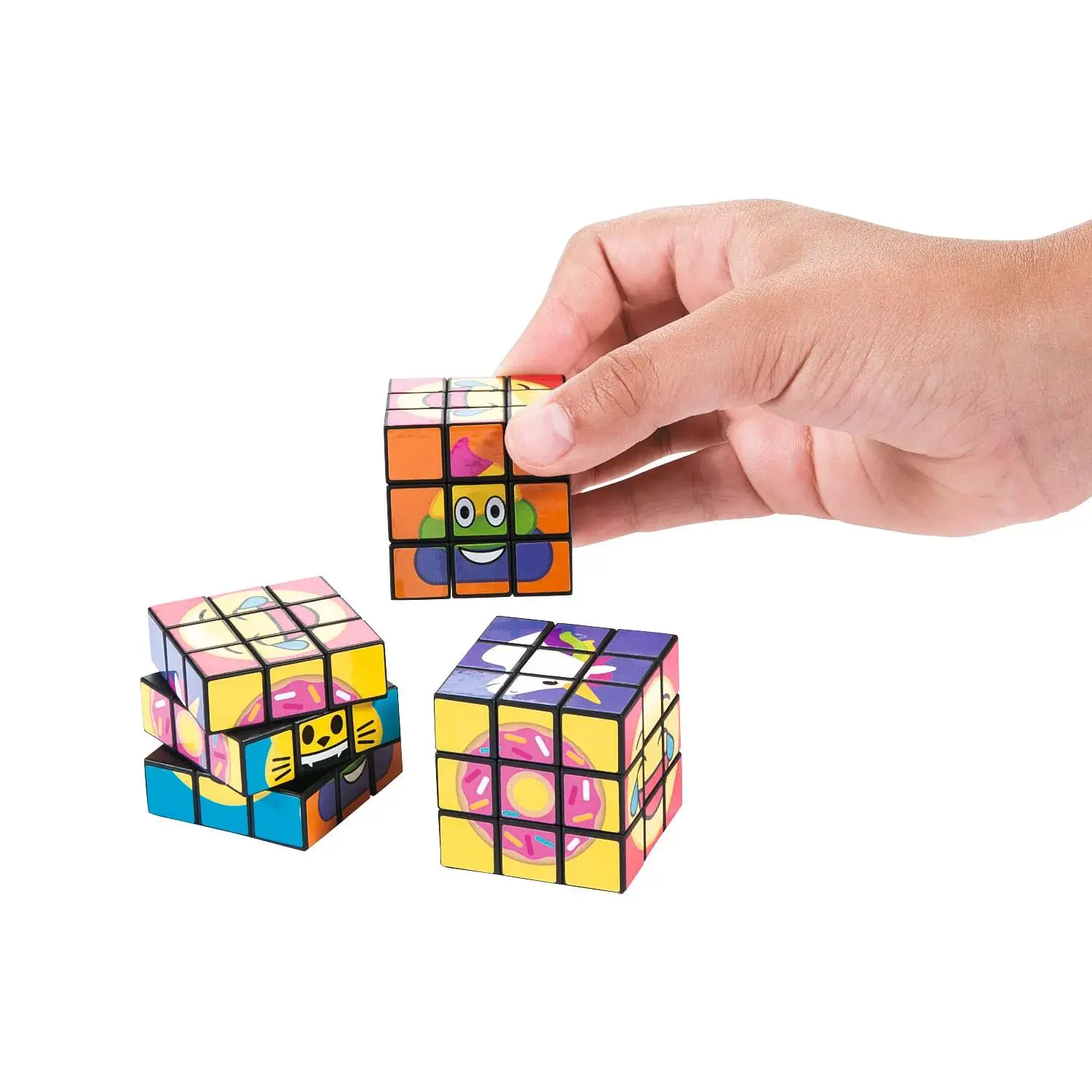 Mini Emoji Puzzle Cubes - 12 Pc.