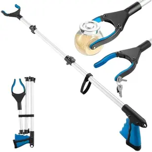 43 Inch Grabber Reacher Tool, Grabbers for Seniors Heavy Duty, Trash Picker Upper Grabber, Collapsible and Easy to Store, Wide Jaw, Grips Items Easily and Securely