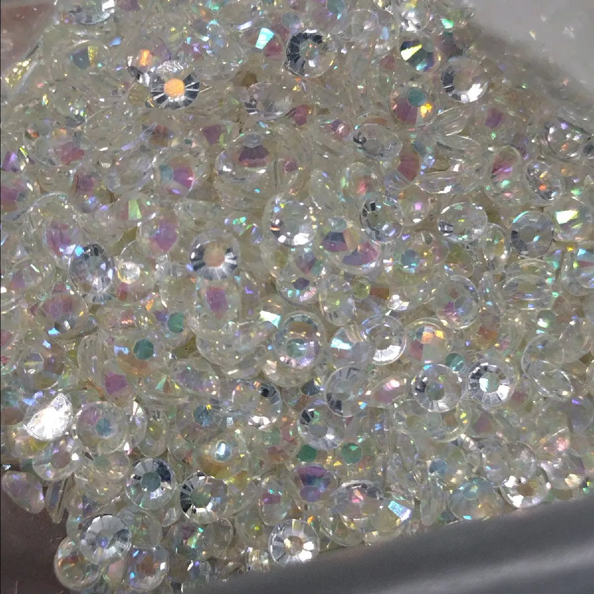 Transparent AB 4mm Resin Rhinestones-1oz