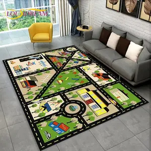 Kids Multi-Scene Play Rug - Interactive Road & Building Design, Soft Non-Slip Educational Mat for Playroom & Bedroom, Toy Mat for Toddlers & Preschoolers #KidsMultiSceneRug #InteractivePlayMat #EducationalToy #NonSlipRug