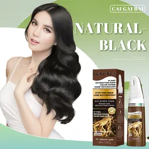 CaiGaiBai Red Hair Dye Shampoo Comb-Type, 3-in-1 Hair Dye, Fast, Gentle, Plant-Based Formula, Multi-Color Range, Black, Brown, Red, Home Hair Coloring