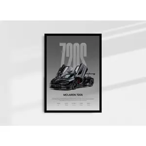 Mclaren 720S – Supercar Performance Poster, Car Wall Art, Product without frame