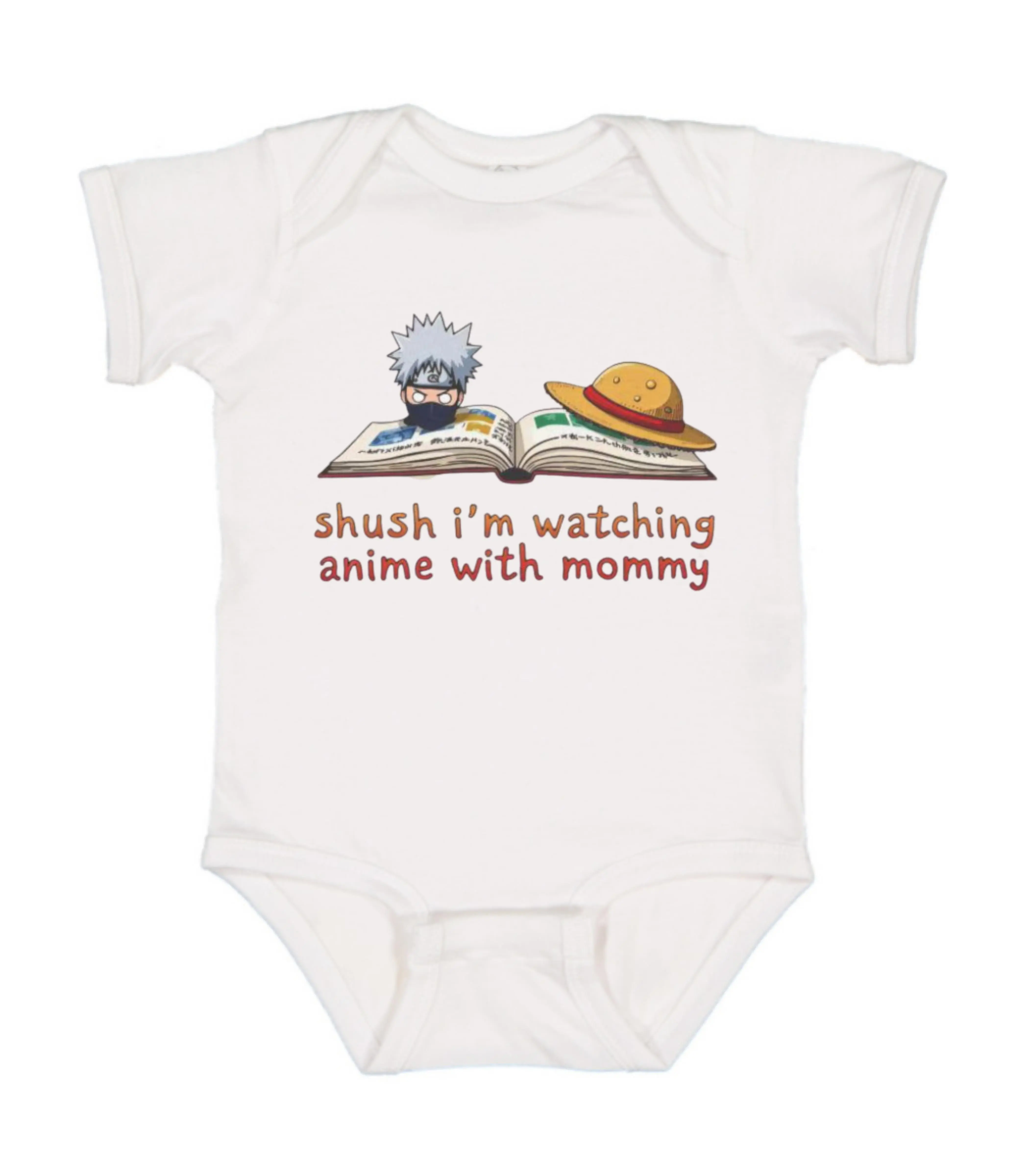 Shush Im watching Anime with Mommy Onesie, Funny Anime Baby Onesie, Anime Baby Bodysuit, Newborn Bodysuit