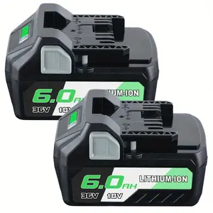 2Pack 18V/36V 6.0Ah Lithium Ion Replacement for Metabo Battery Compatible with Metabo 371751M 372121M BSL36A18 BSL36B18 Cordless Power Tools