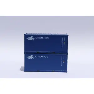 Jacksonville Terminal Company 205316 CRONOS (blue) 20' Std. height containers with Magnetic system, Corrugated-side. JTC-205316, N Scale