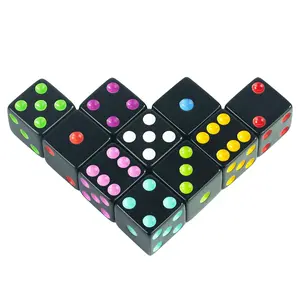 10pcs Acrylic D6 Dice Set, 16mm Standard Size Right Angle Dice, Tabletop Game Accessories, Choking Hazard Warning, No Ca Prop 65, Non-Toxic Material, Durable, Age Groups
