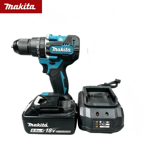 Makita MT487-10 Cordless Drill Driver - 10mm Chuck, 0-450/0-1800r/min No-Load Speed, 60N.m Max Torque, 1 Battery & Charger Included, Versatile Hand Tool for Home Renovation, Mechanical Assembly truck repair electronic