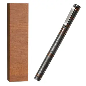 Handmade Damascus Steel Ballpoint Pen Unique Design Artisan Crafted Perfect for Writing and Artistic Expression Gift